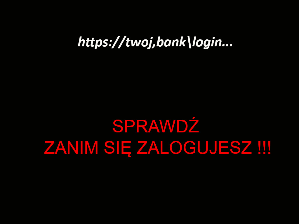 plakat z napisem sprawdź adres strony internetowej