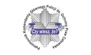 obrazek przedstawia odznakę policyjną, na której jest umieszczony napis: czy wiesz, że?