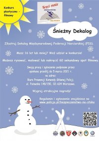 plakat promocyjny akcji konkursu śnieżny dekalog