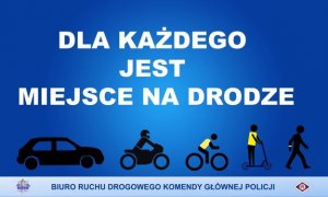 plakat dla każdego jest miejsce na drodze