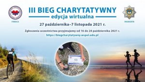 plakat promujący akcję III Bieg Charytatywny