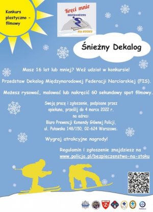 plakat konkursowy śnieżny dekalog