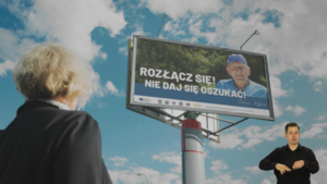 plakat kampanii edukacyjno - informacyjnej fałszywy telefon