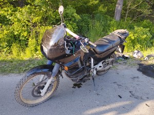 rozbity motocykl