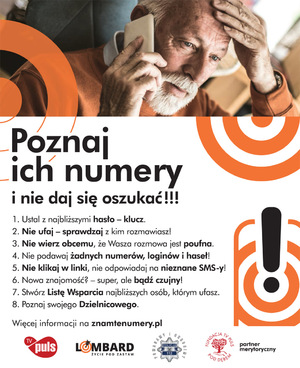 plakat &quot;znam te numery&quot;