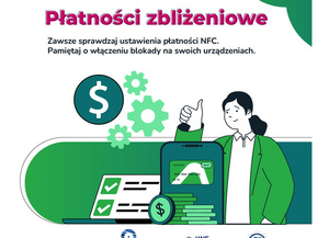 plakat płatności zbliżeniowe