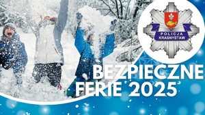 plakat Bezpieczne ferie 2025