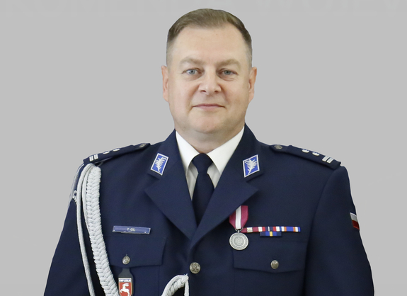 Komendant Wojewódzki Policji w Lublinie mł. insp. Tomasz Gil