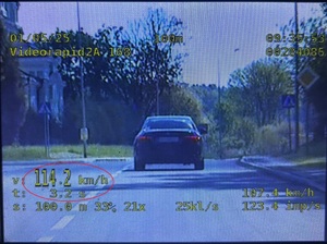 przekroczenie prędkości zarejestrowane wideorejetratorem