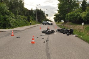 motocykle po zderzeniu