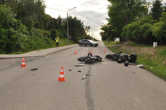 motocykle po zderzeniu