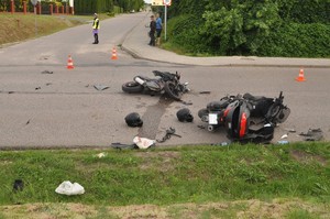 motocykle po zderzeniu