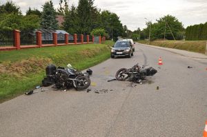motocykle po zderzeniu