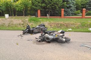 motocykle po zderzeniu