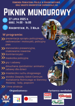 plakat promujący piknik mundurowy