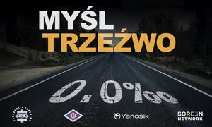 grafika z napisem myśl trzeźwo