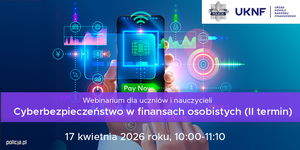 plakat dotyczący cyberświata telefon z ikonami aplikacji na niebieskim tle