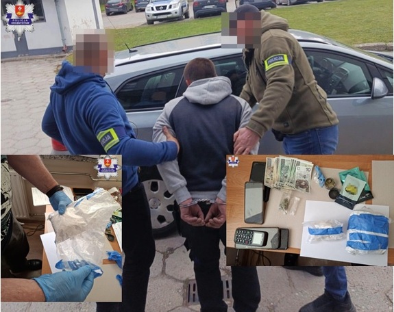 kolaż zdjęć zatrzymany za znaczną ilość narkotyków