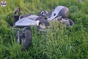 motocykl po wypadku