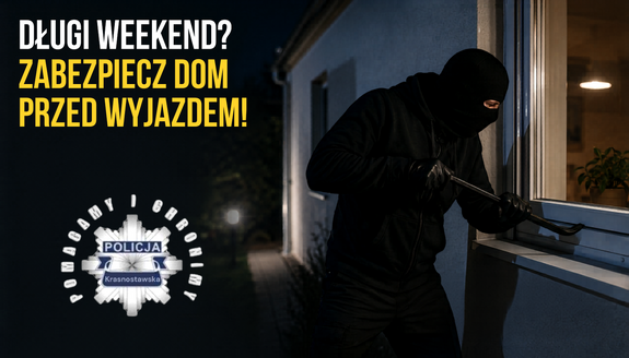 zamaskowany mężczyzna włamuje się do domu