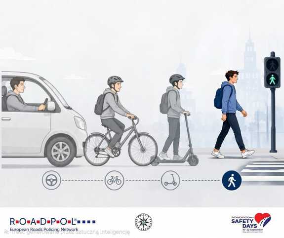Ulotka ROADPOL Safety Days 2026, uczestnicy ruchu drogowego