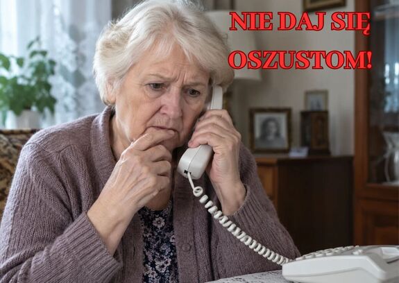 zmartwiona seniorka rozmawiająca przez telefon